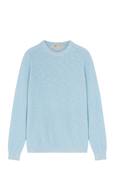 Maglione Girocollo Melange Misto Cotone Moulinè