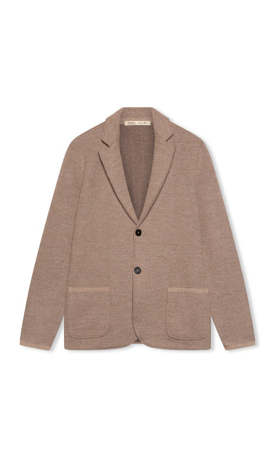 Two-Button Cotton and Wool Piquet Swacket