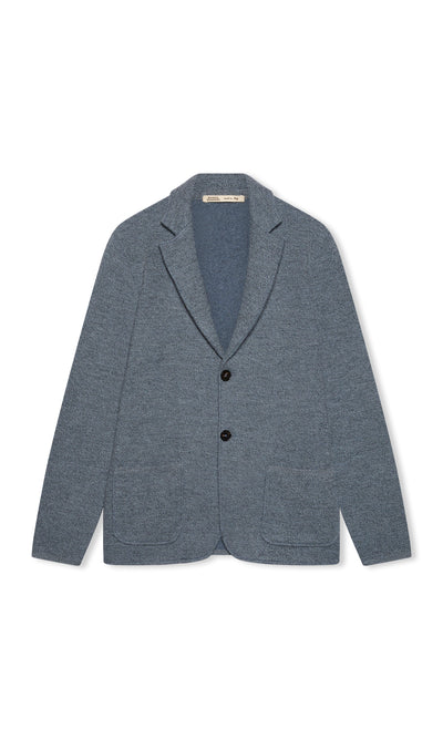 Two-Button Cotton and Wool Piquet Swacket