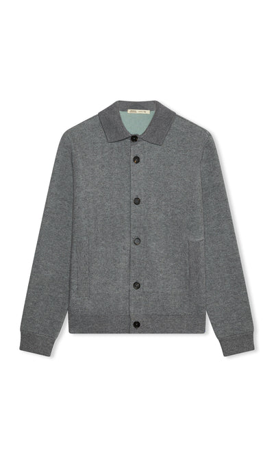 Piquet Knit Blouson In Wool And Cashmere