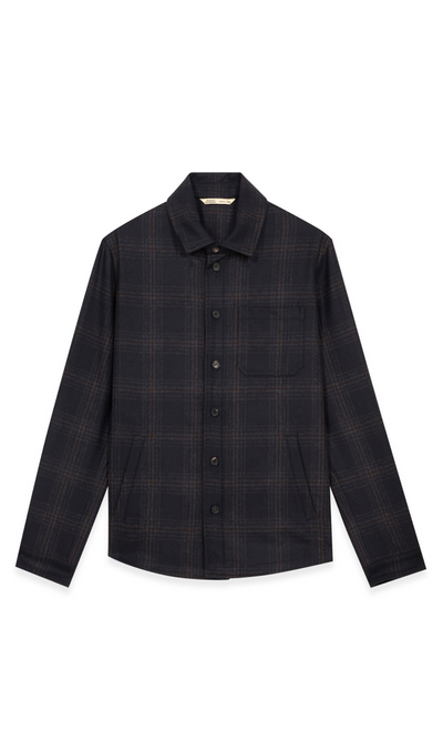 Check Overshirt In Wool And Cashmere