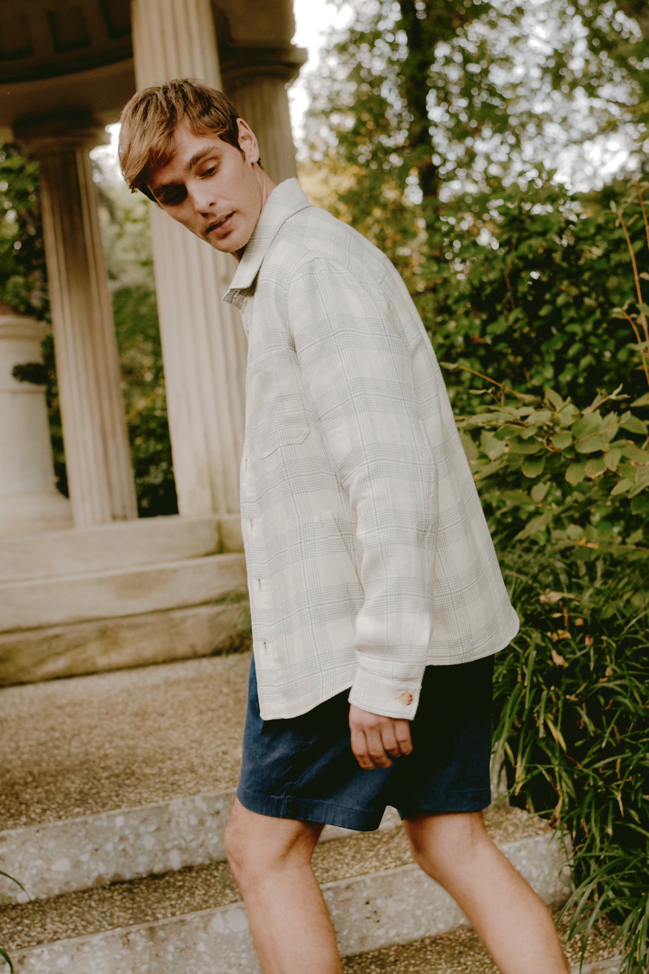 Garment Dyed Linen Shorts