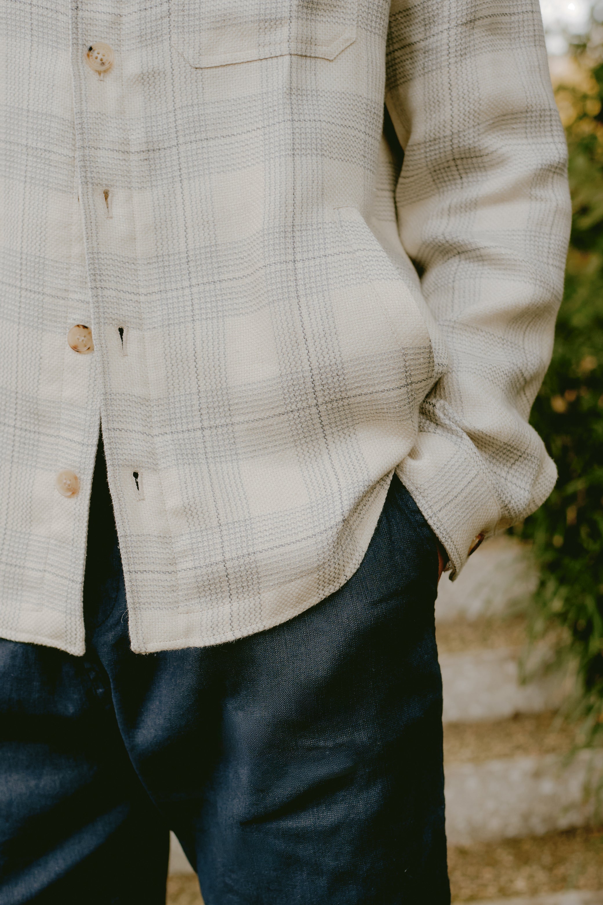 Garment Dyed Linen Shorts