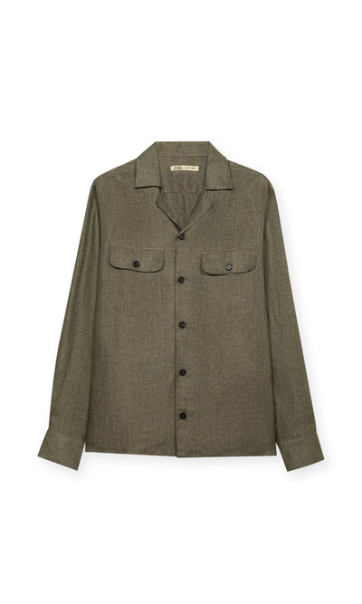 Camicia Bowling In Lino Italiano