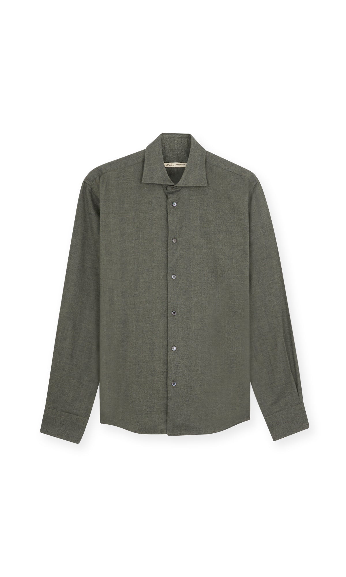 Cotton Blend Spread Collar Shirt