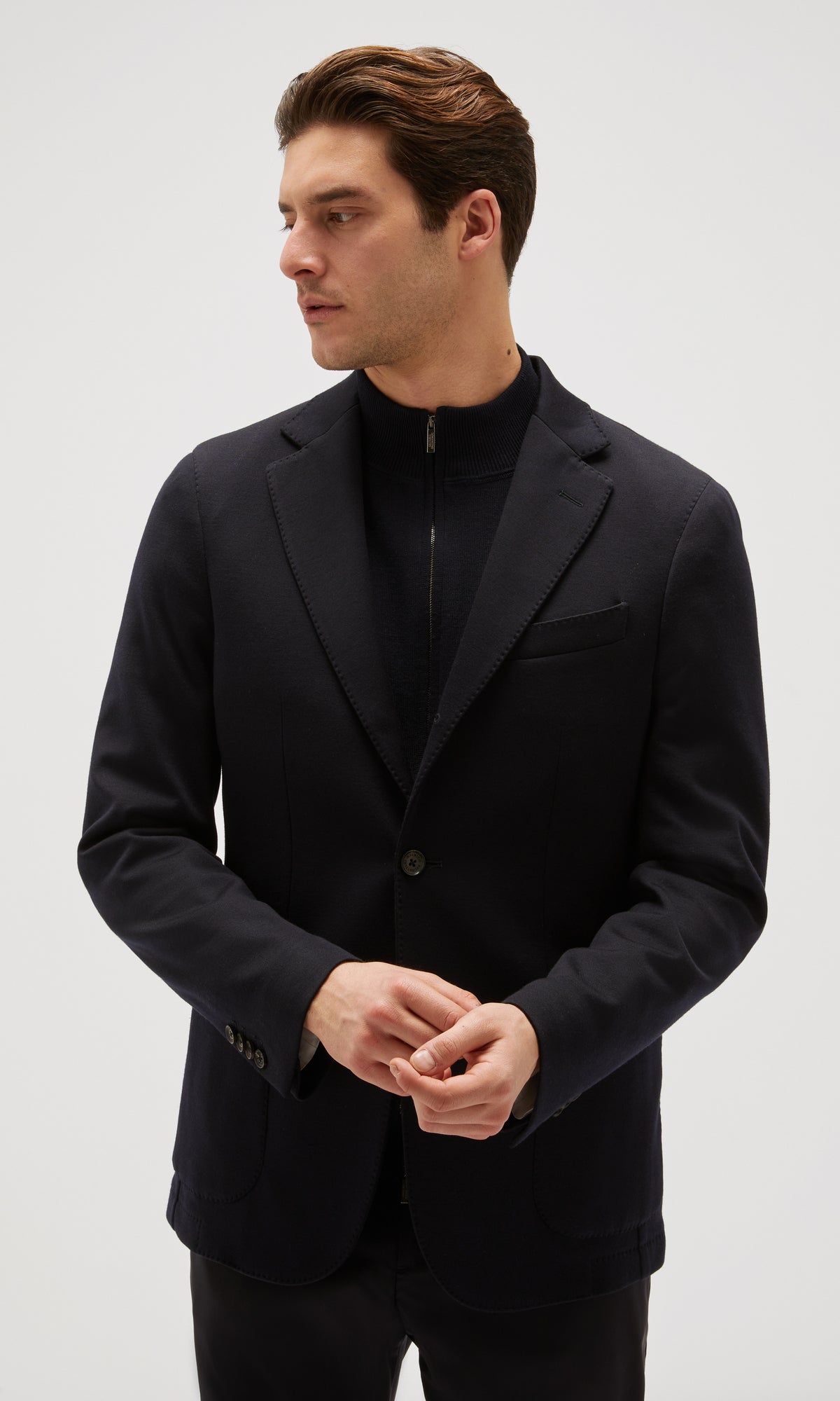 Top Soft Wool Jersey Jacket