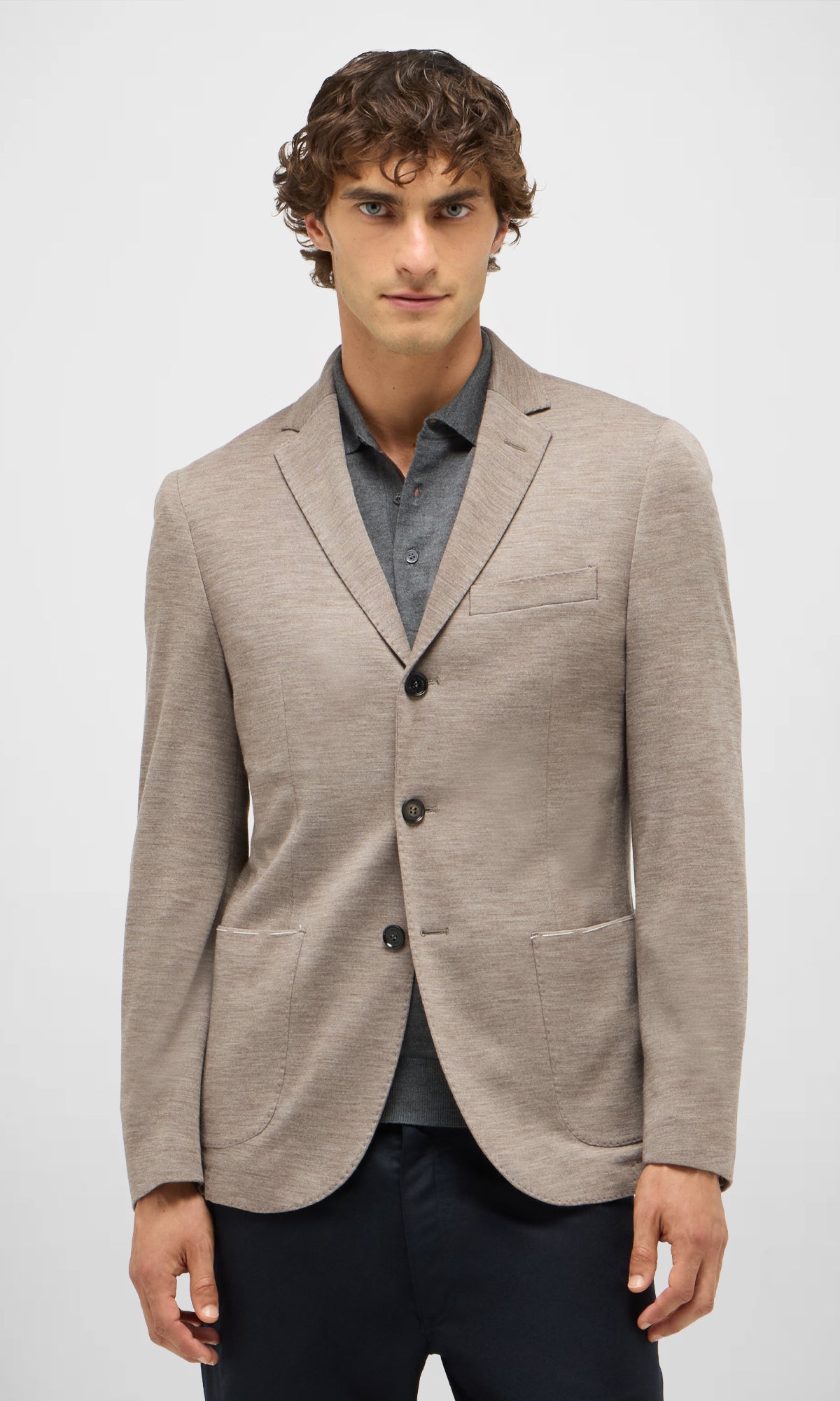 Pure Wool Jersey Jacket