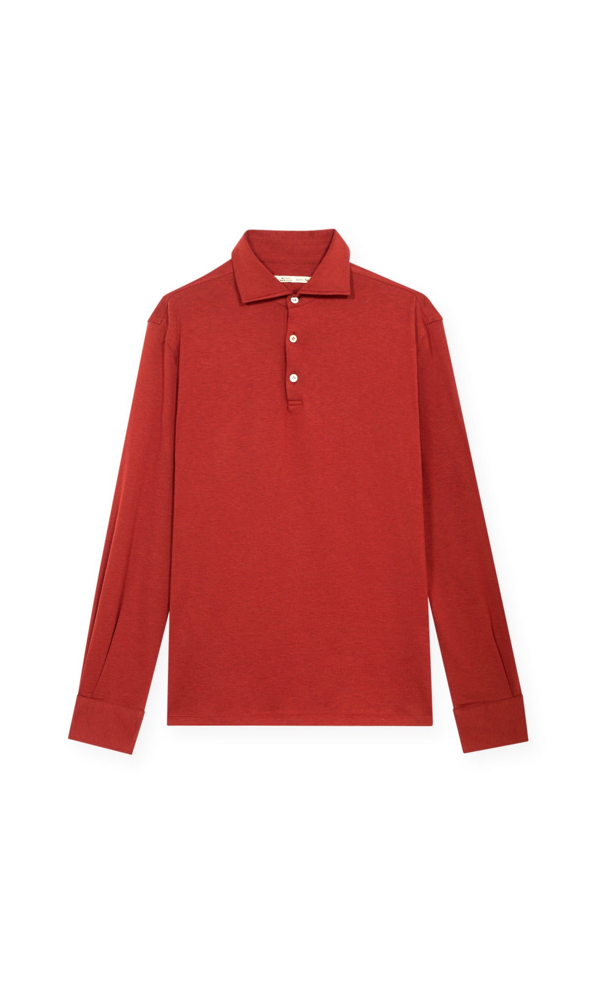 Polo 3 Bottoni Con Maniche Lunghe In Jersey Cotone E Cashmere