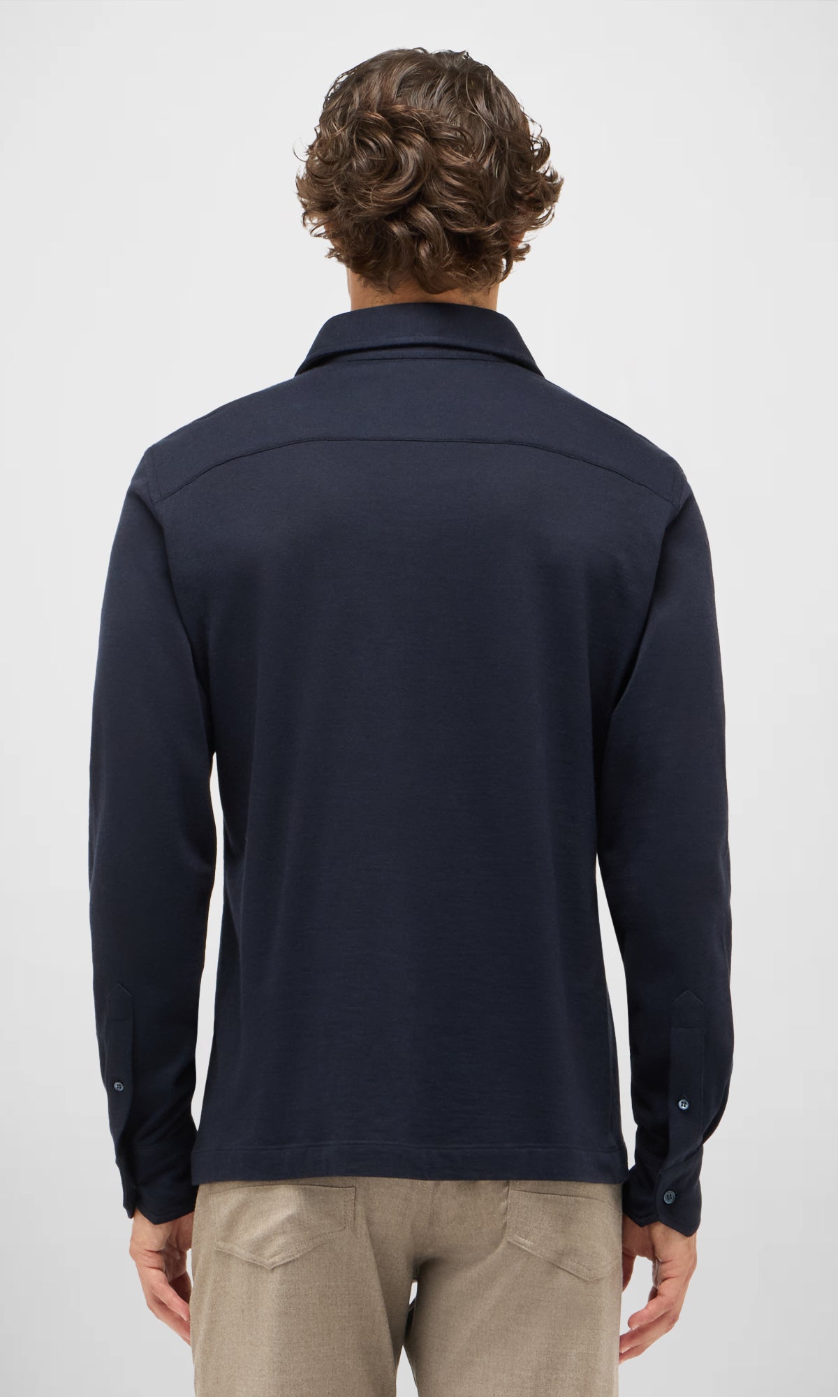 3-Button Polo Shirt in Cotton, Cashmere and Silk