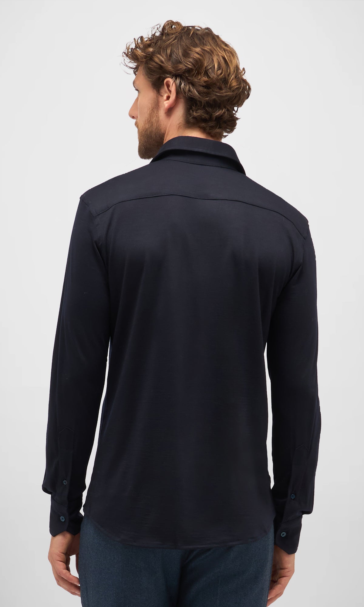 Shirt in Merino Wool Jersey Extrafine