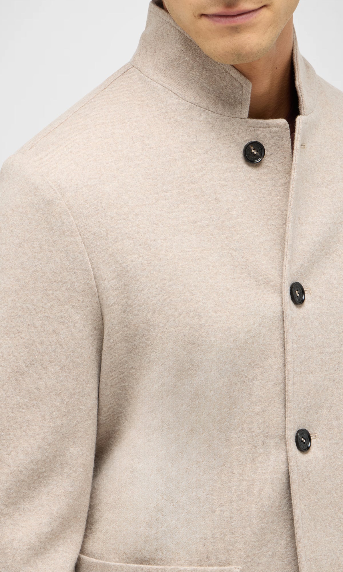 Stendhal Jacket With Stand Up Collar In Exclusive Light Wool Felt