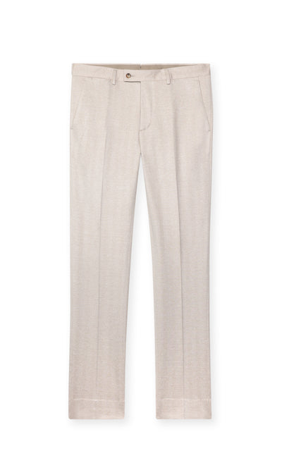 Pantalone Chino In Pregiato Mix Di Lino, Seta E Cotone