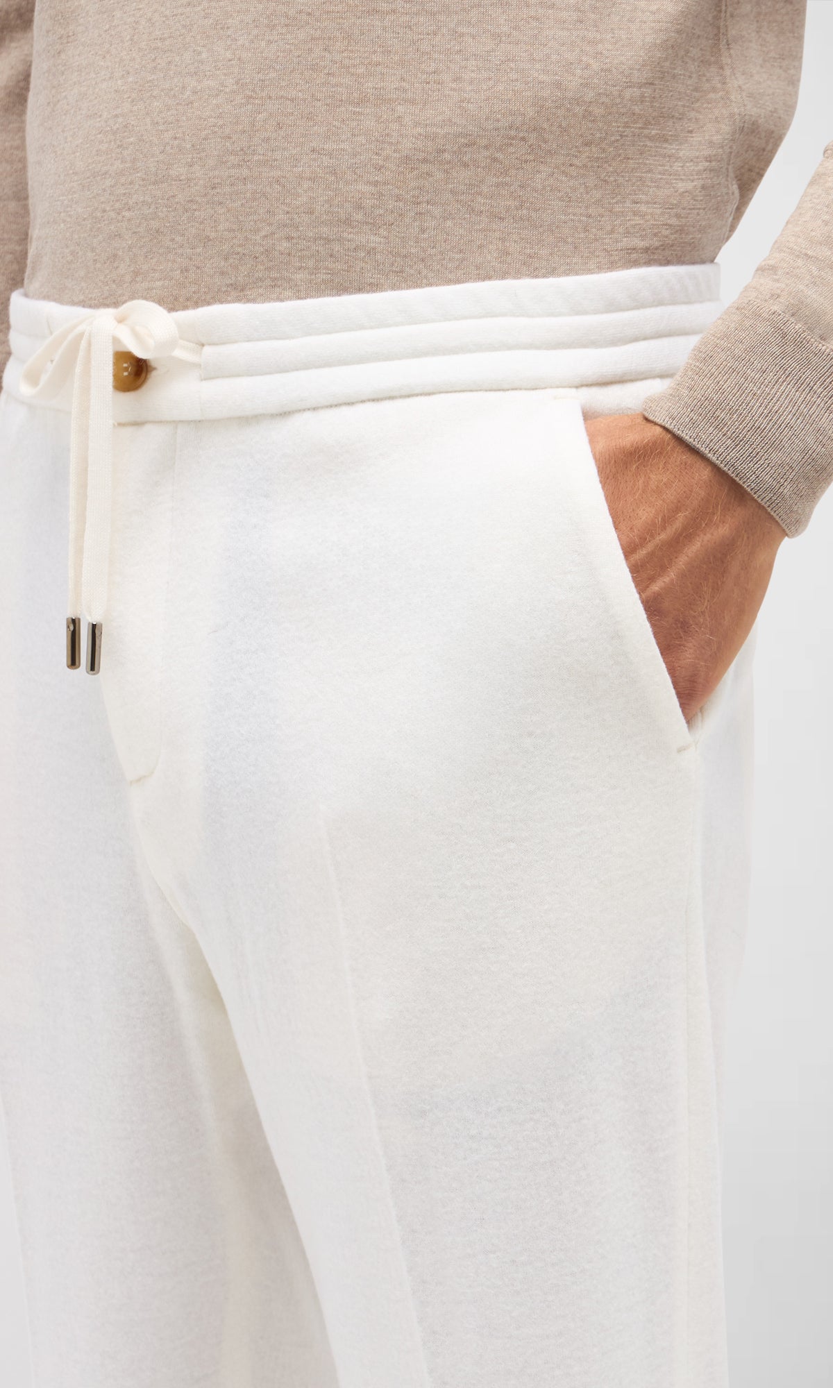 Drawstring Trousers In Exclusive Virgin Wool Jersey