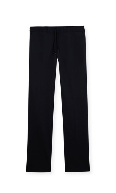 Drawstring Trousers In Exclusive Virgin Wool Jersey