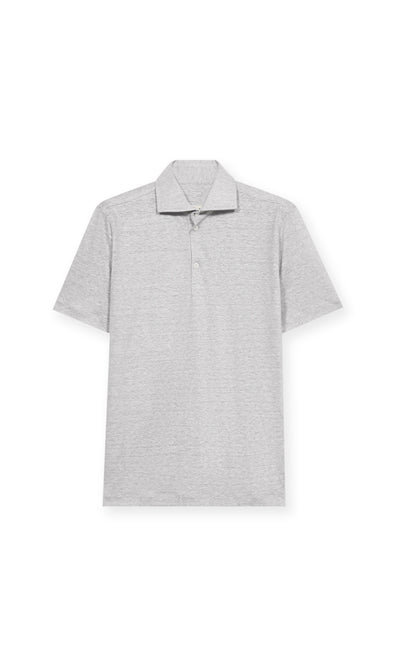 Polo In Jersey Mix Lino E Lana Tecnica