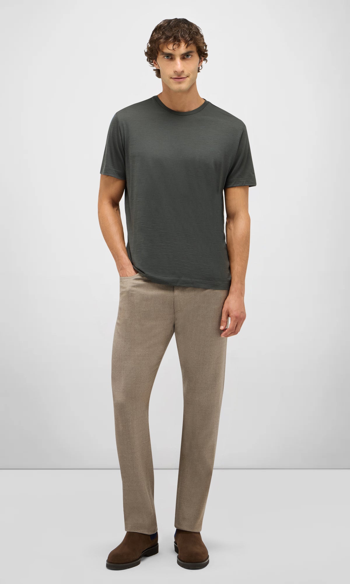 Linate Short-sleeved T-shirt in Techmerino fabric