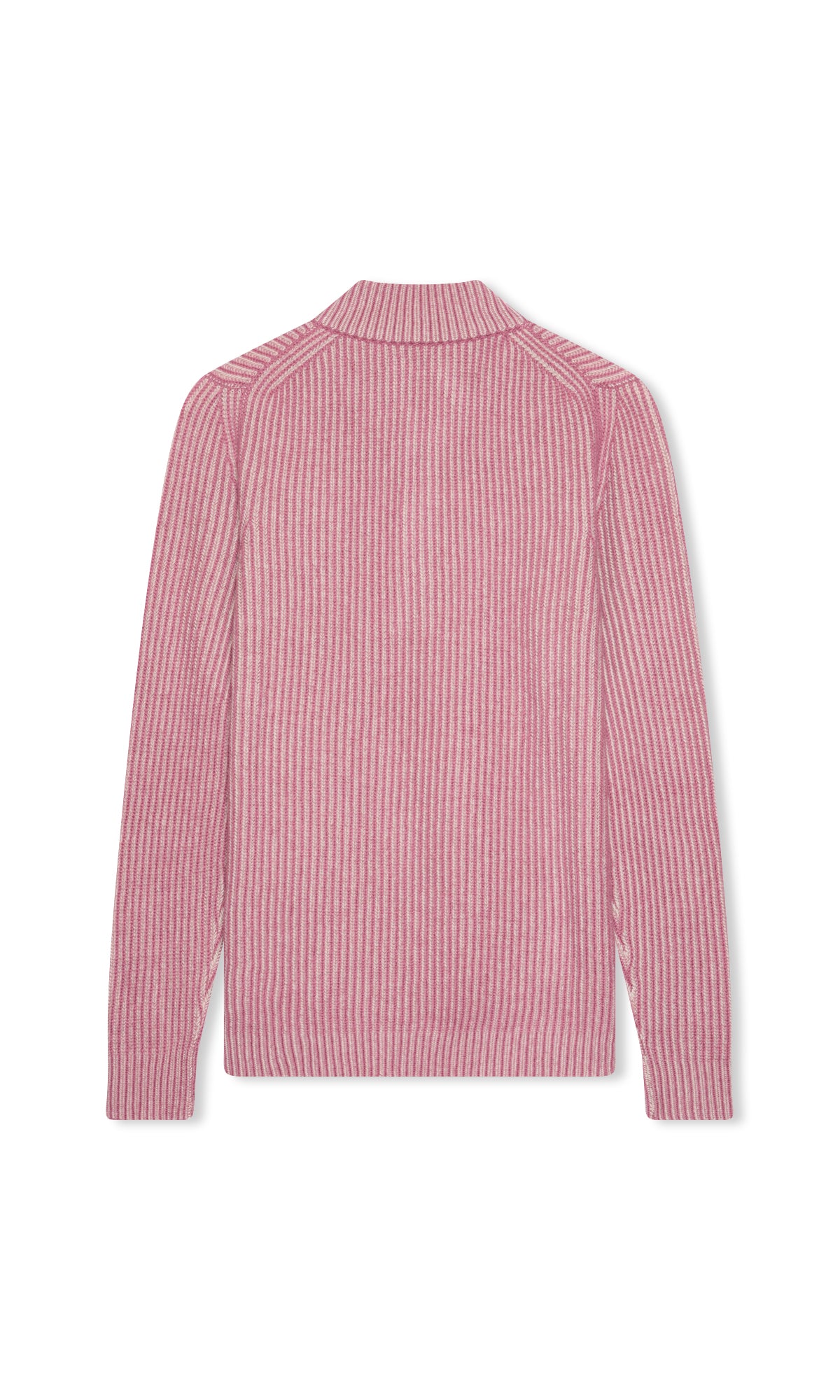 4-Button Mock Neck Sweater in Vanisé Stitch Cashmere and Wool