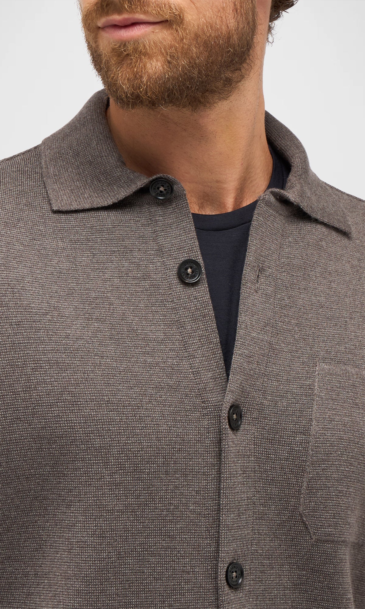 Overshirt Milano Stitch In Extrafine Merino Wool