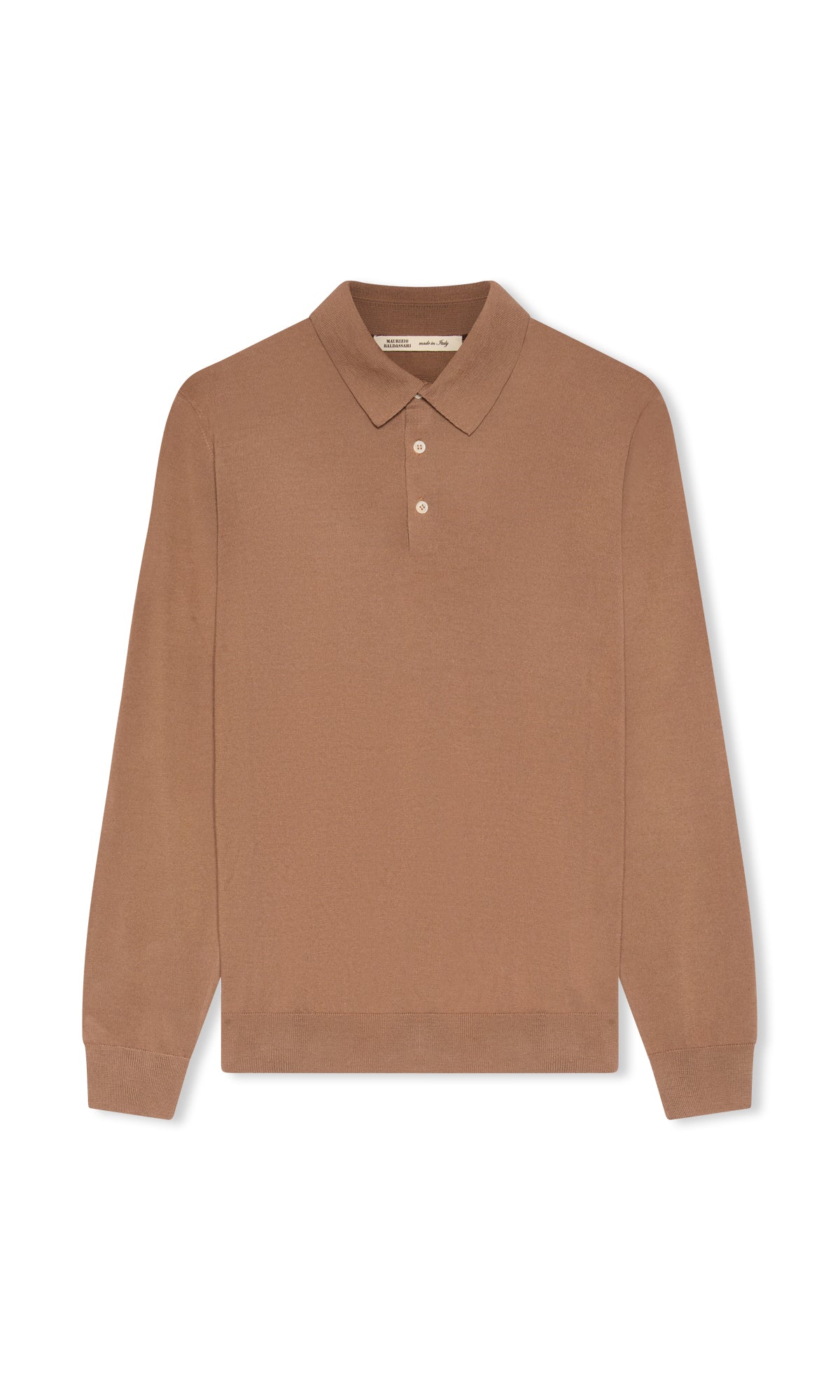 3-Button Polo Shirt in Pure Extra Fine Wool and Cashmere