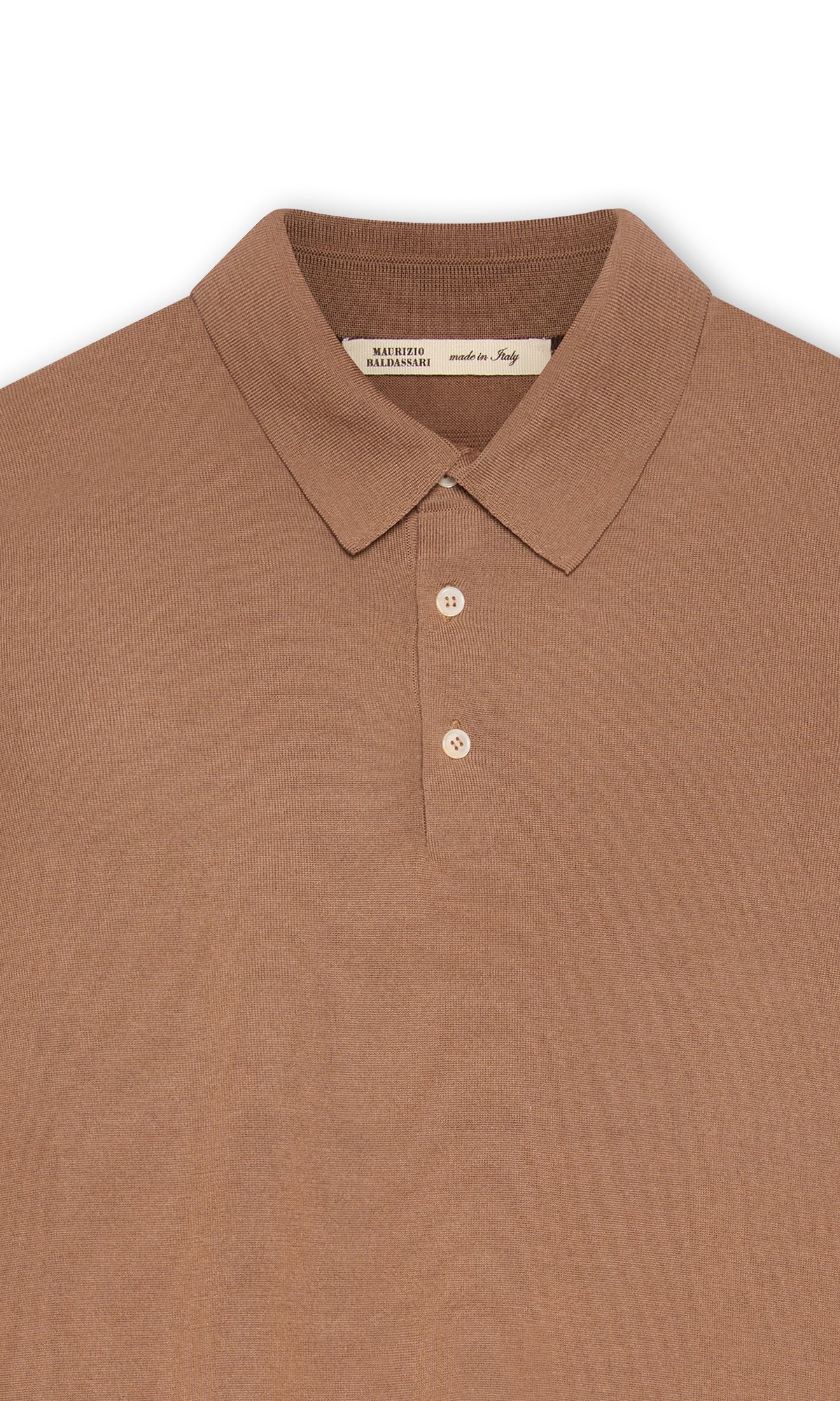 3-Button Polo Shirt in Pure Extra Fine Wool and Cashmere