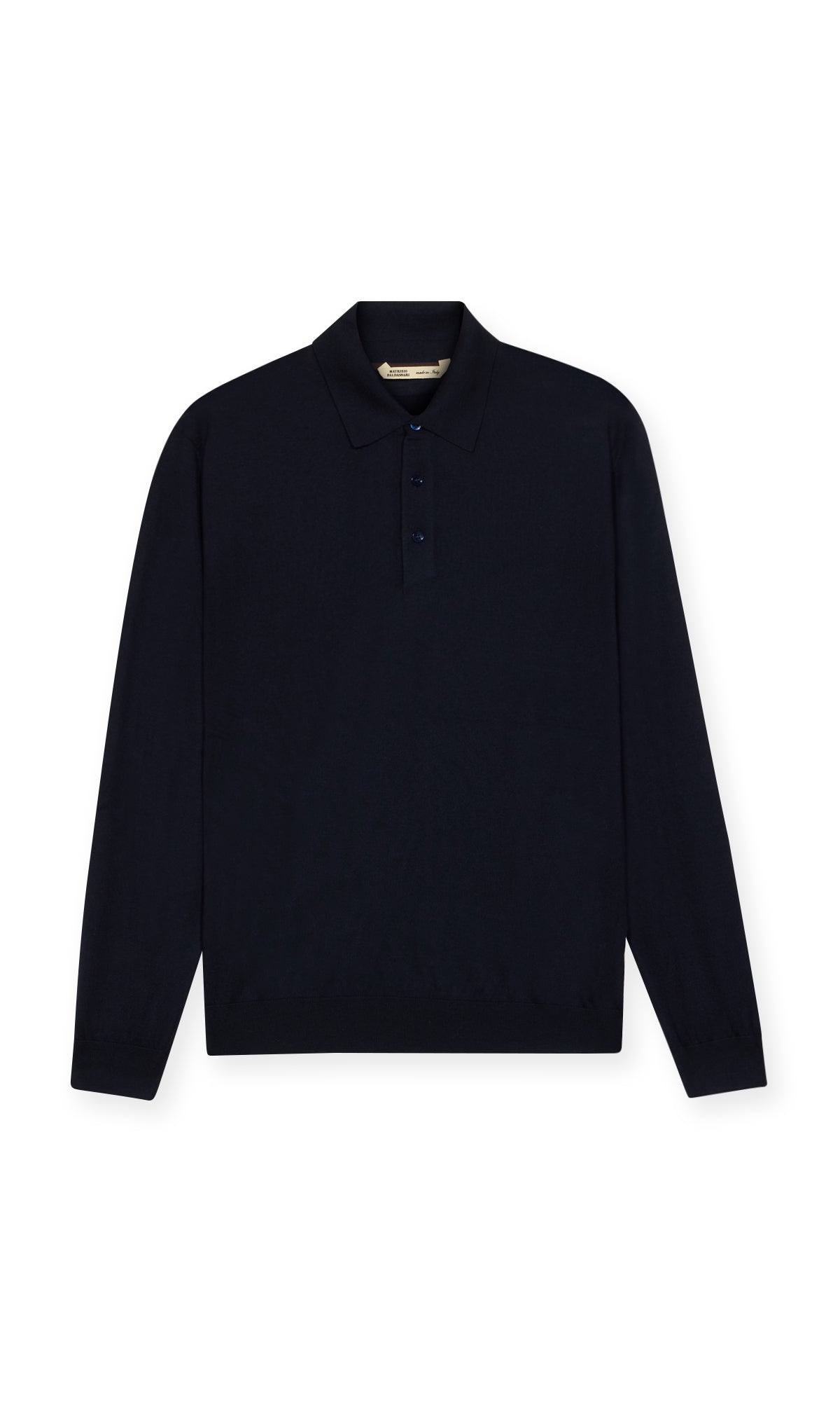 Malpensa Polo Shirt 3-Button in Pure Extra Fine Wool