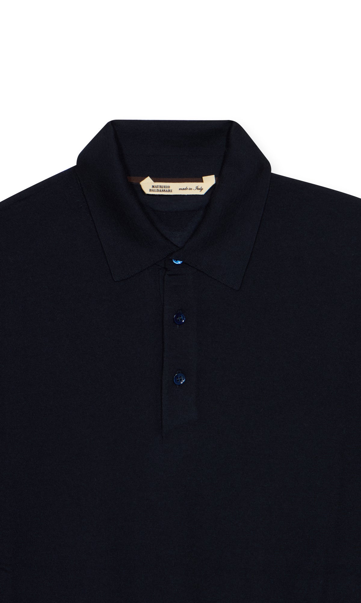 Malpensa Polo Shirt 3-Button in Pure Extra Fine Wool