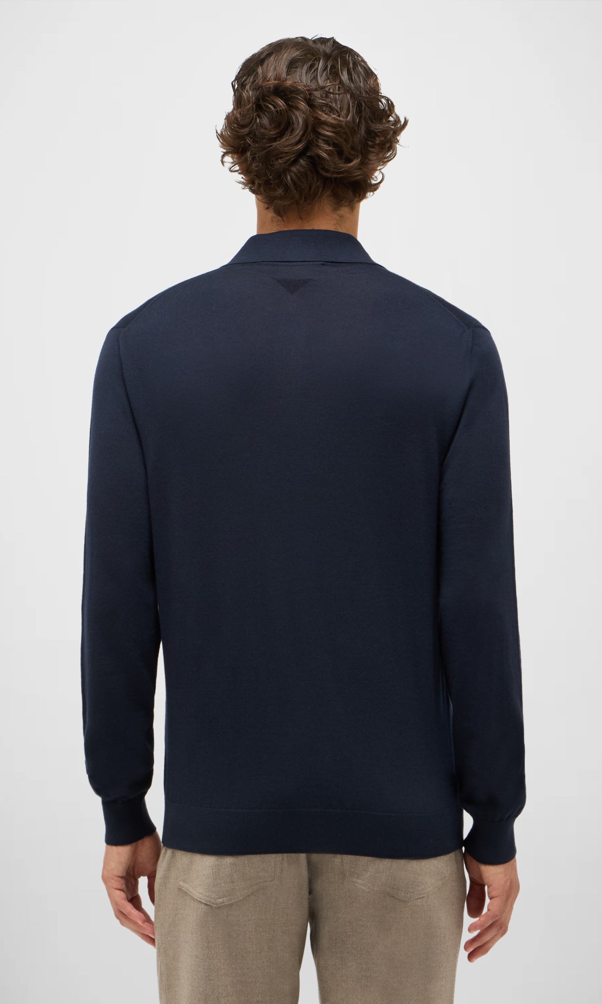 Malpensa Polo Shirt 3-Button in Pure Extra Fine Wool