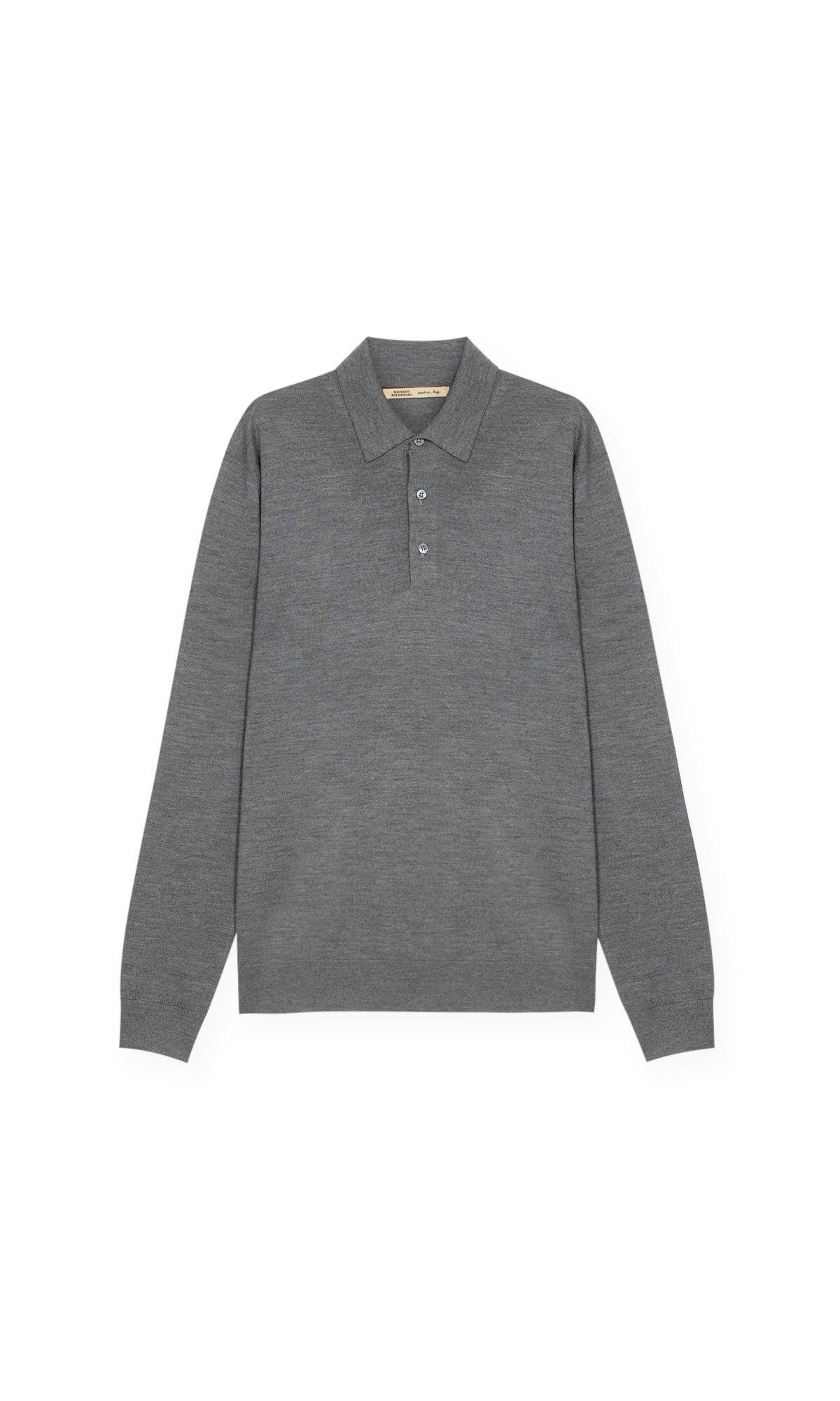 3-Button Polo Shirt in Pure Extra Fine Wool and Cashmere