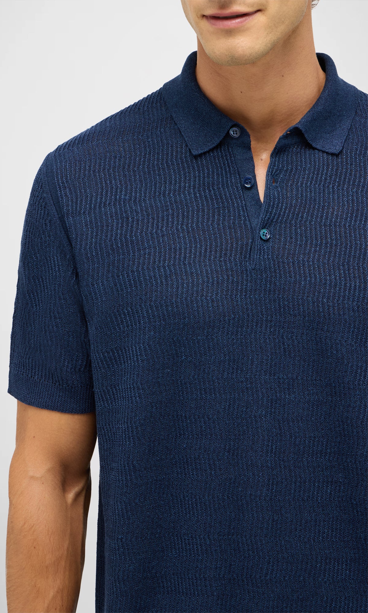 3 Button Linen Cotton Polo 