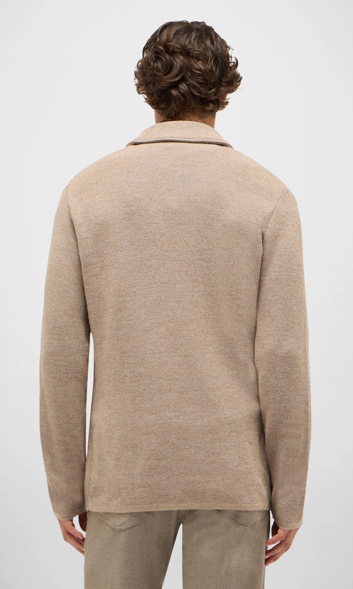 Two-Button Cotton and Wool Piquet Swacket