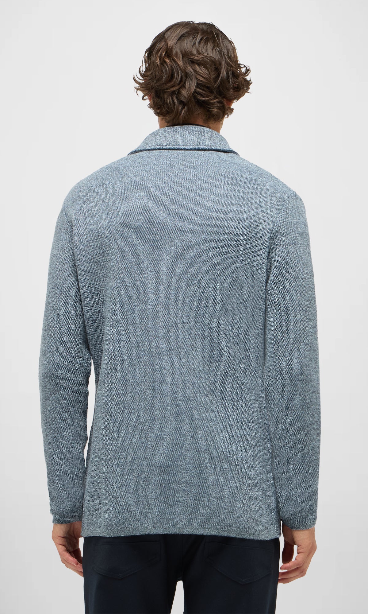 Two-Button Cotton and Wool Piquet Swacket