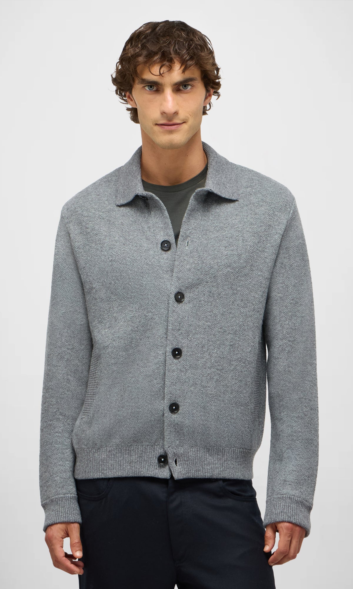 Piquet Knit Blouson In Wool And Cashmere