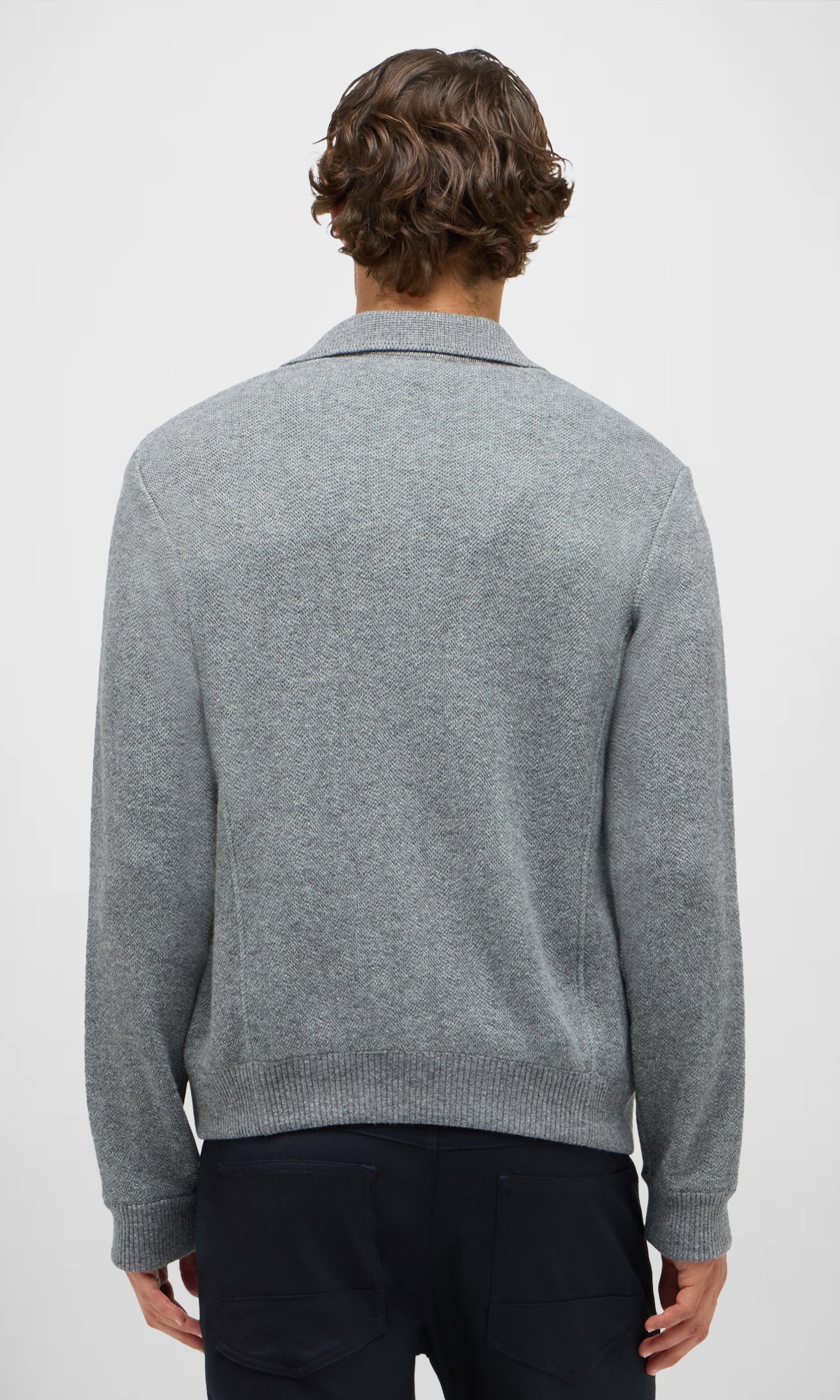 Piquet Knit Blouson In Wool And Cashmere