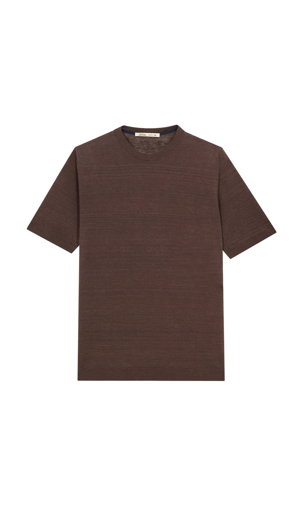 Linen and Silk Short Sleeve Crew Neck T-Shirt