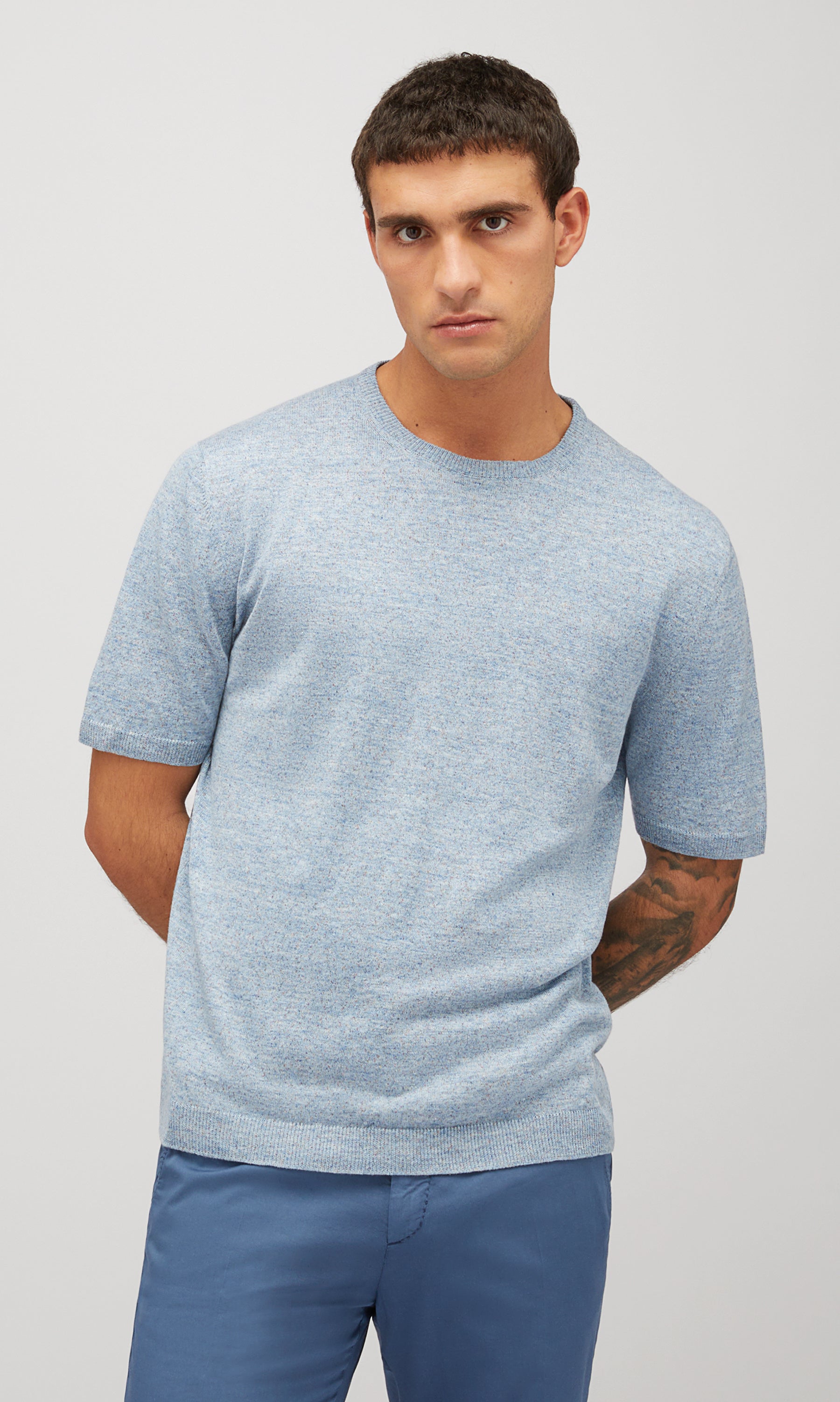 Linen Crew Neck T-Shirt