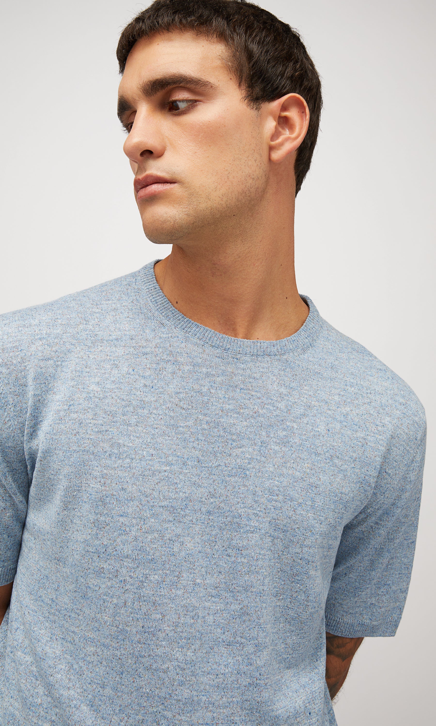 Linen Crew Neck T-Shirt