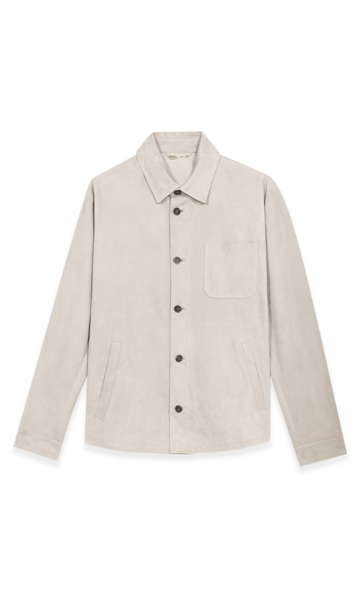 Overshirt In Pelle Scamosciata