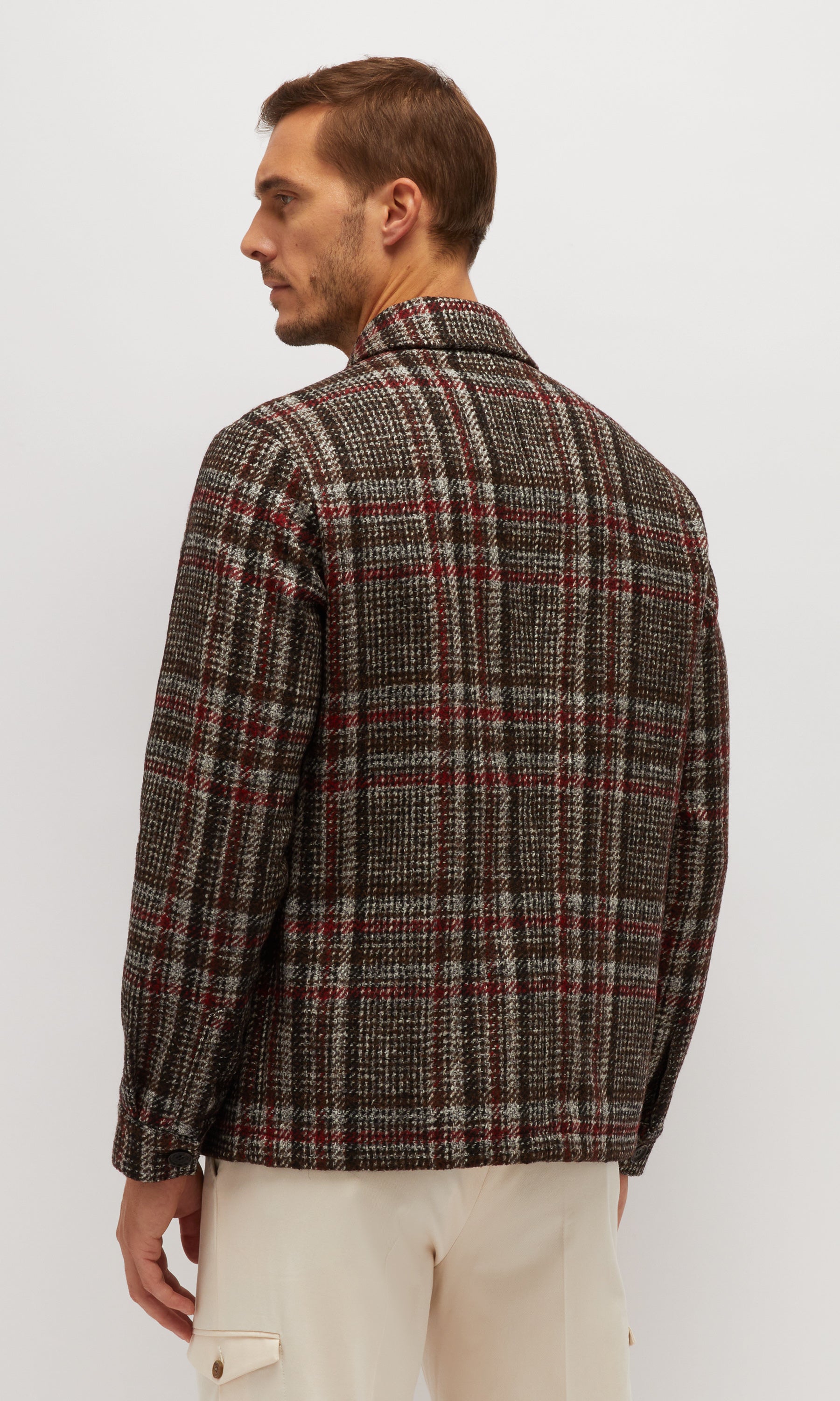 Chore Jacket In Fine Wool And Alpaca Fabric