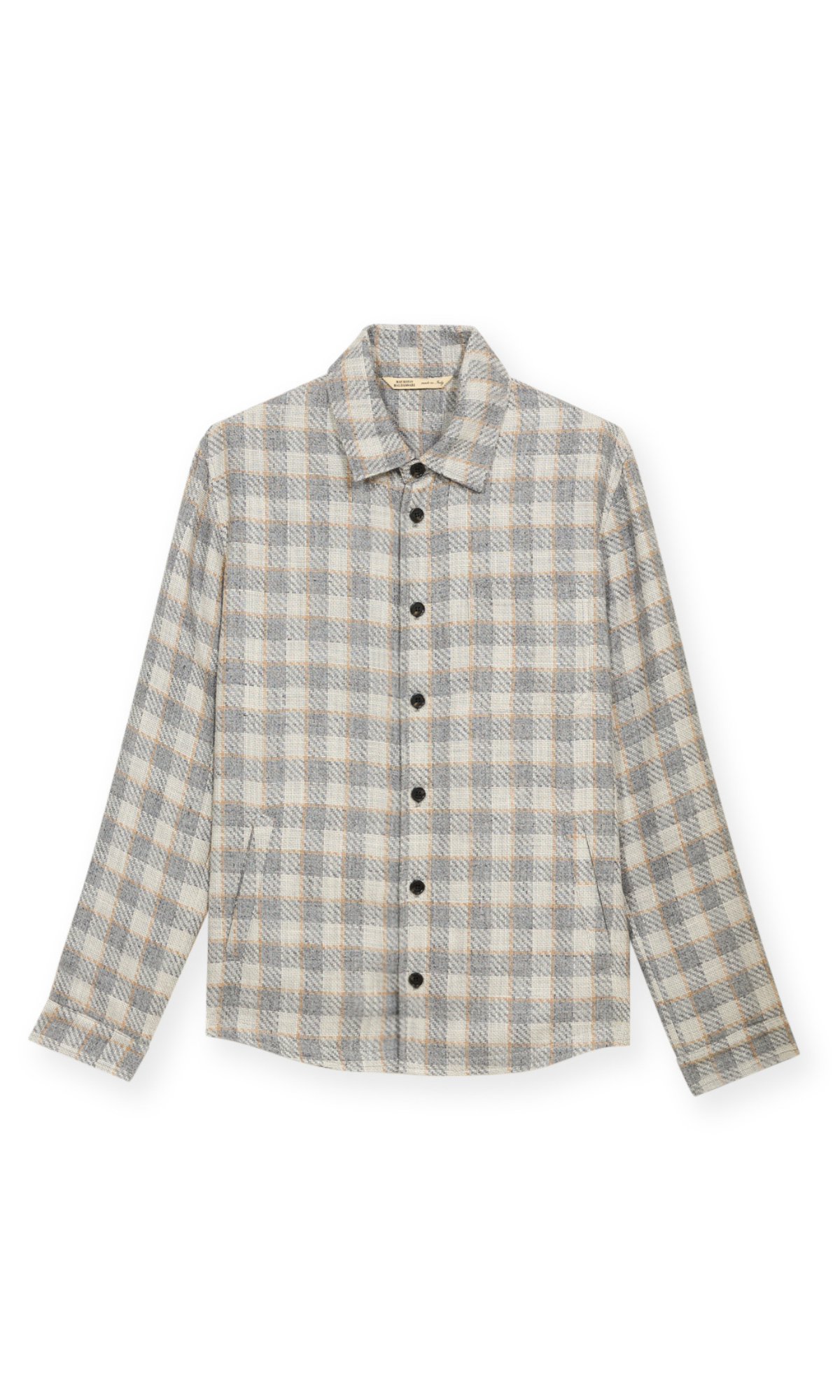 Overshirt Check In Seta, Lino E Cotone