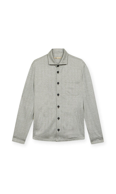 Overshirt In Jersey In Pregiato Mix Di Lino, Seta E Cotone