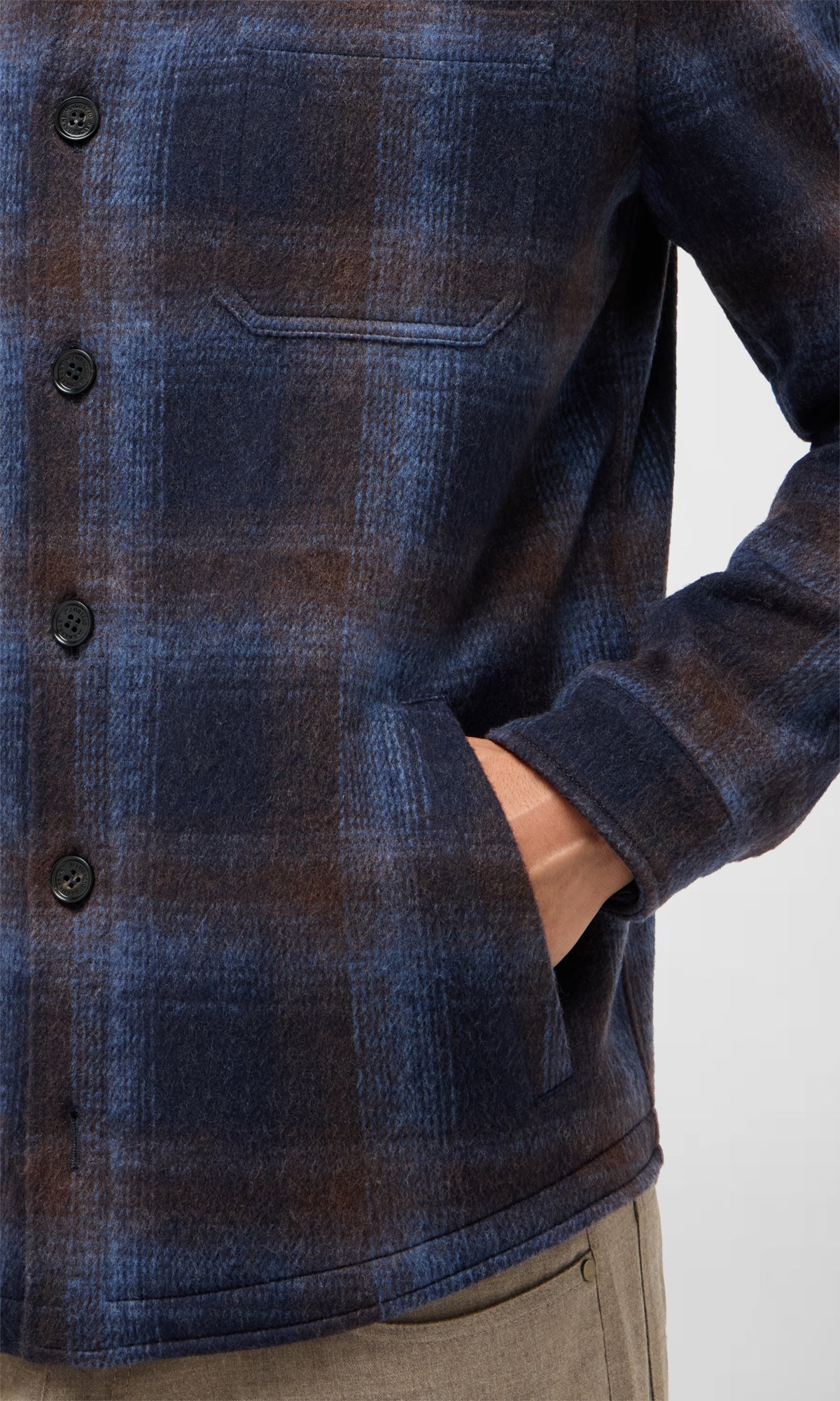 Extra Fine Wool Jersey Overshirt