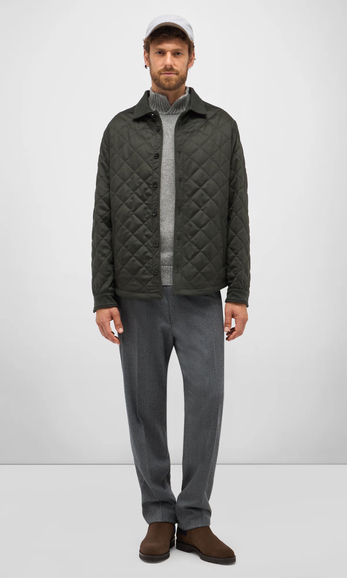 Quilted Cashmere Overshirt