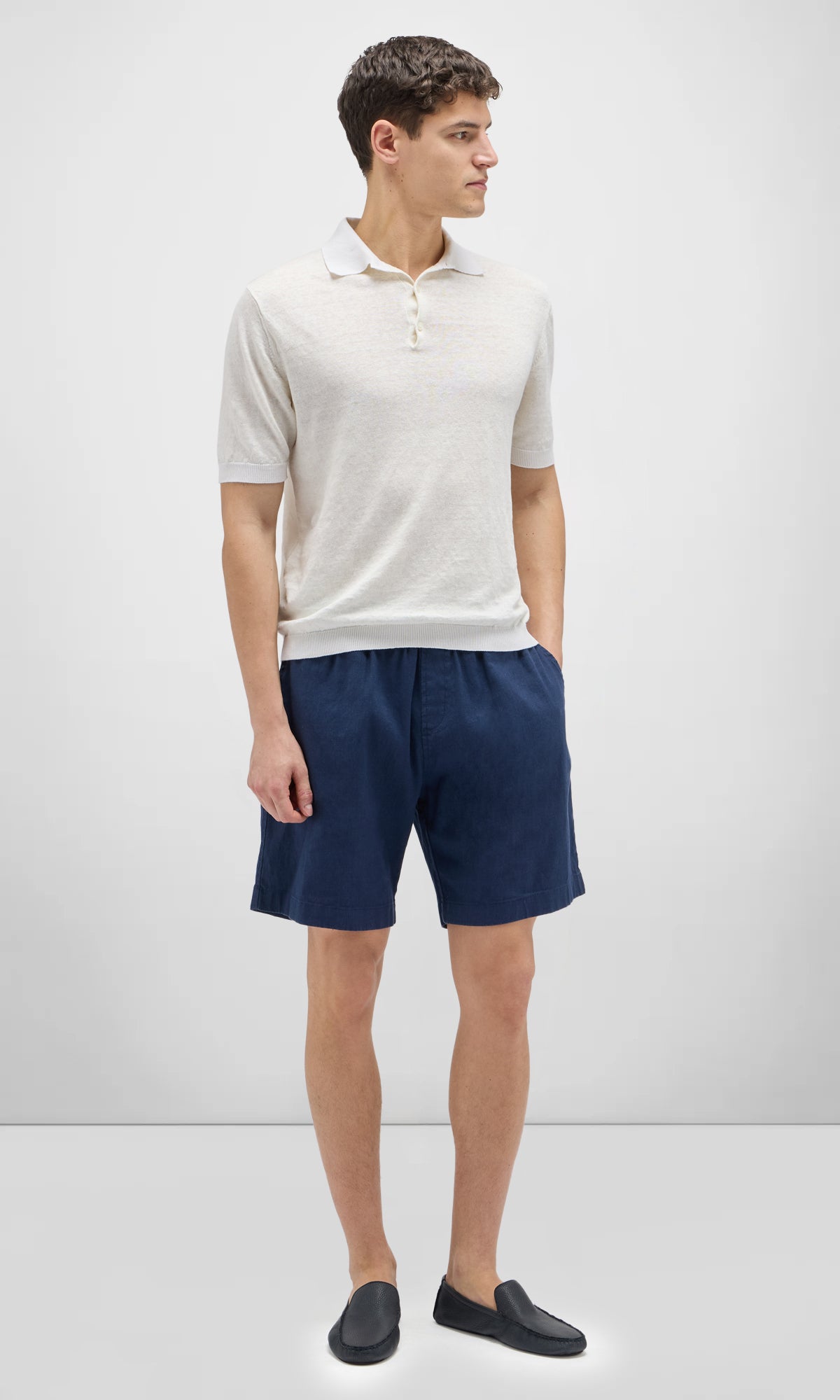 Garment Dyed Linen Shorts