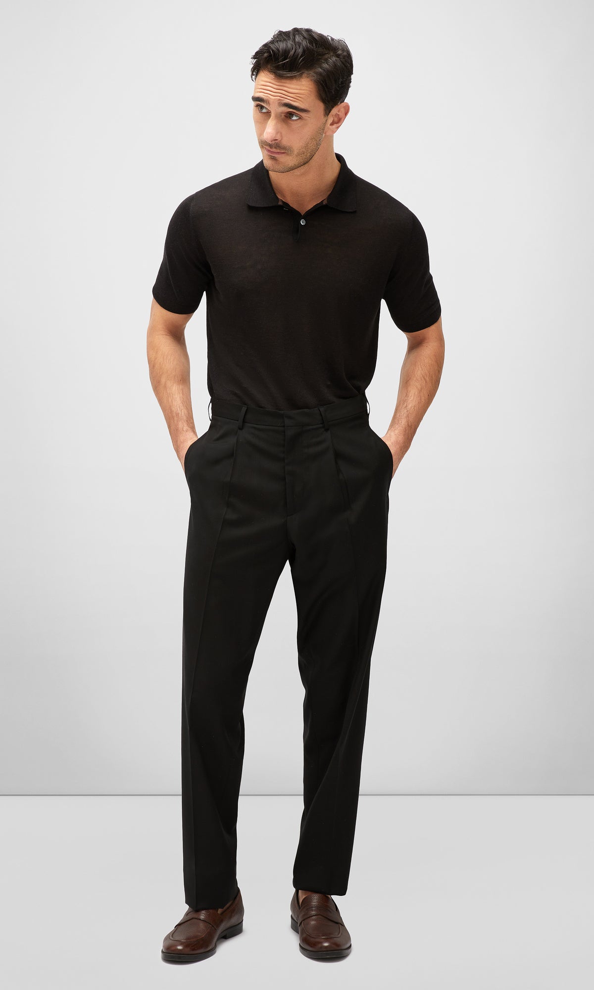 Lightweight Wool Tailored Trousers