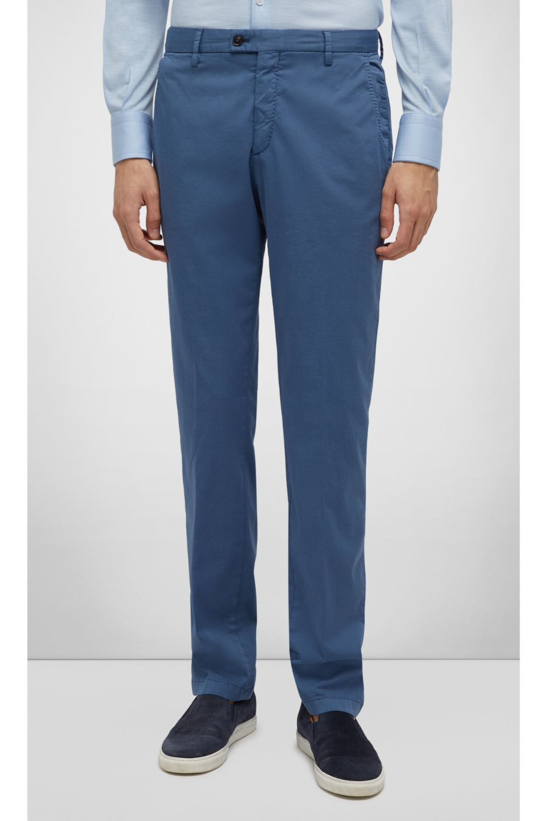 Cotton And Silk Chino Trousers