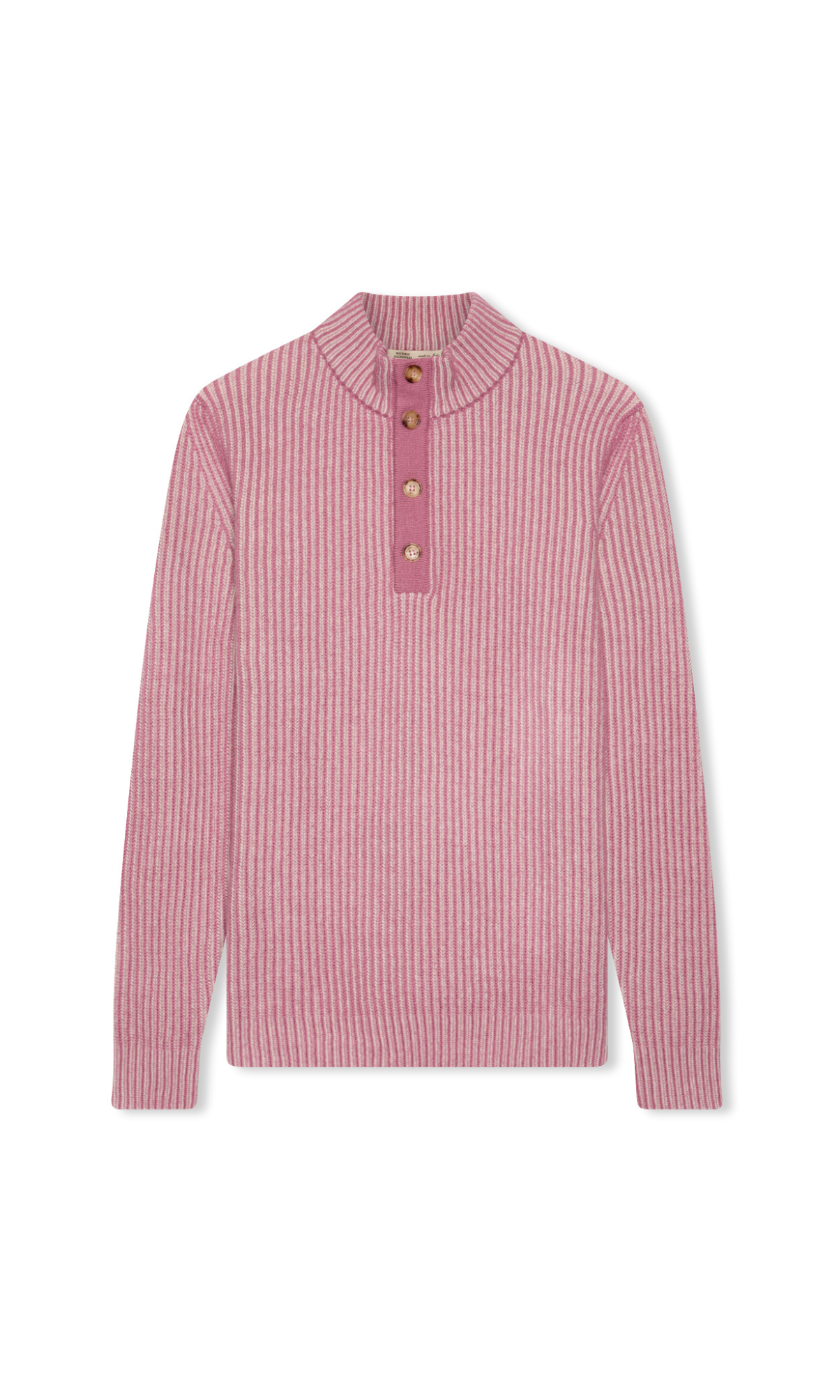 Maglione Lupetto 4 Bottone Punto Vanisè Cashmere E Lana