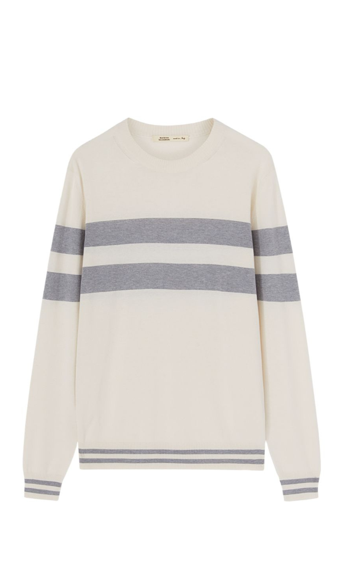 Two-Tone Silk And Cotton Sweater