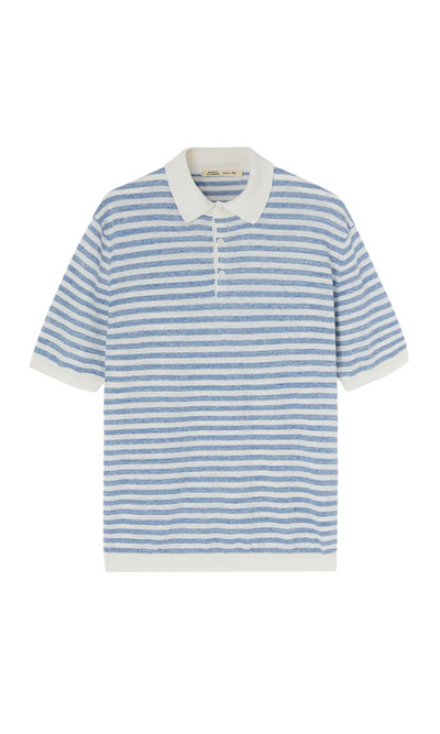 Striped Linen Polo Shirt