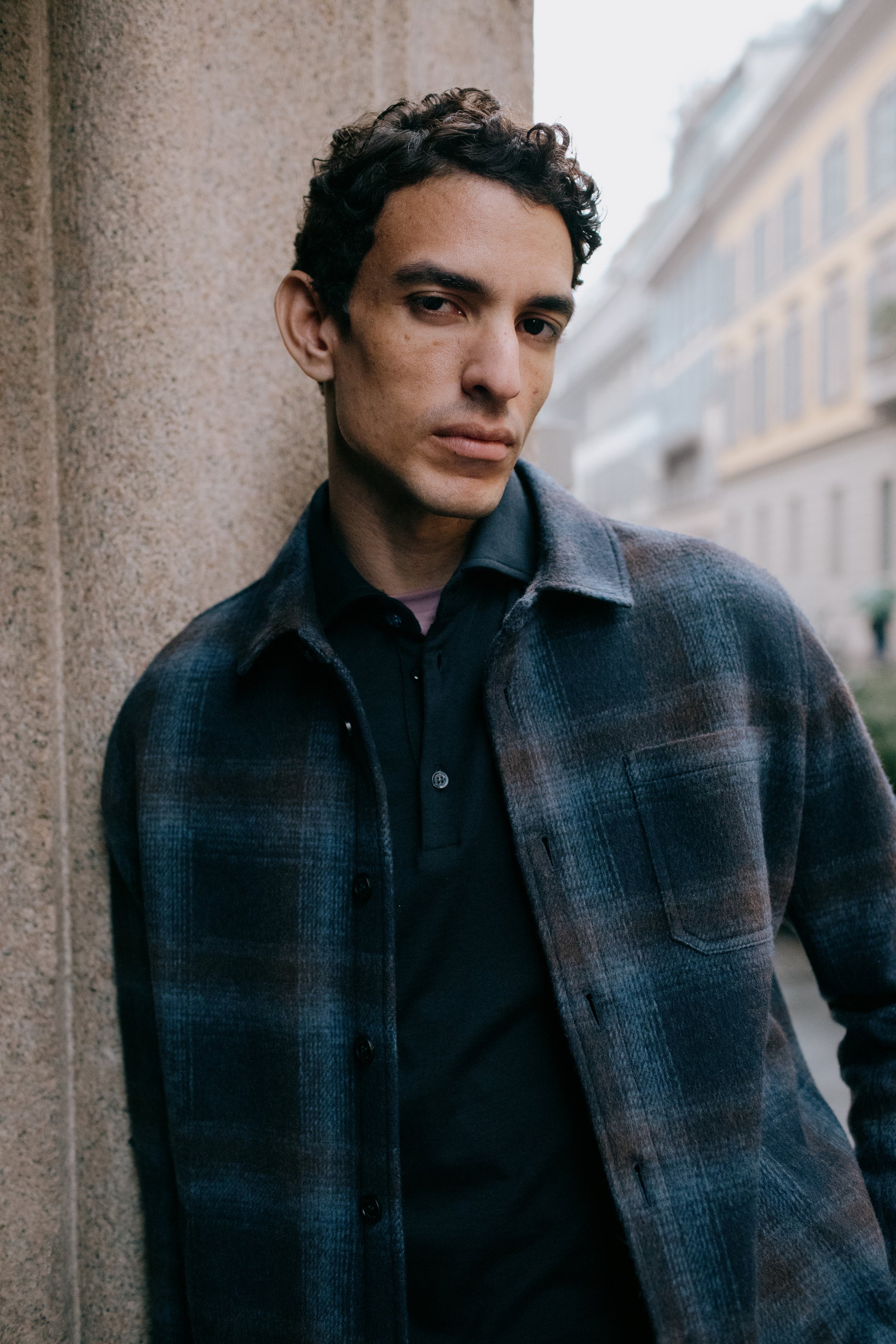 3-Button Polo Shirt in Cotton, Cashmere and Silk