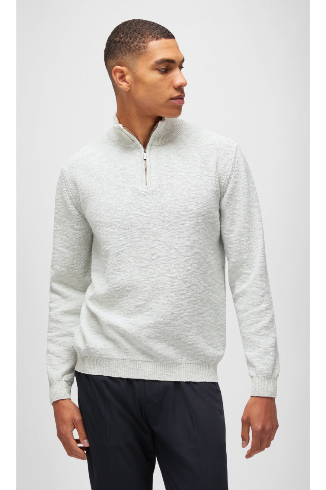 Melange Cotton Mouliné Sweater